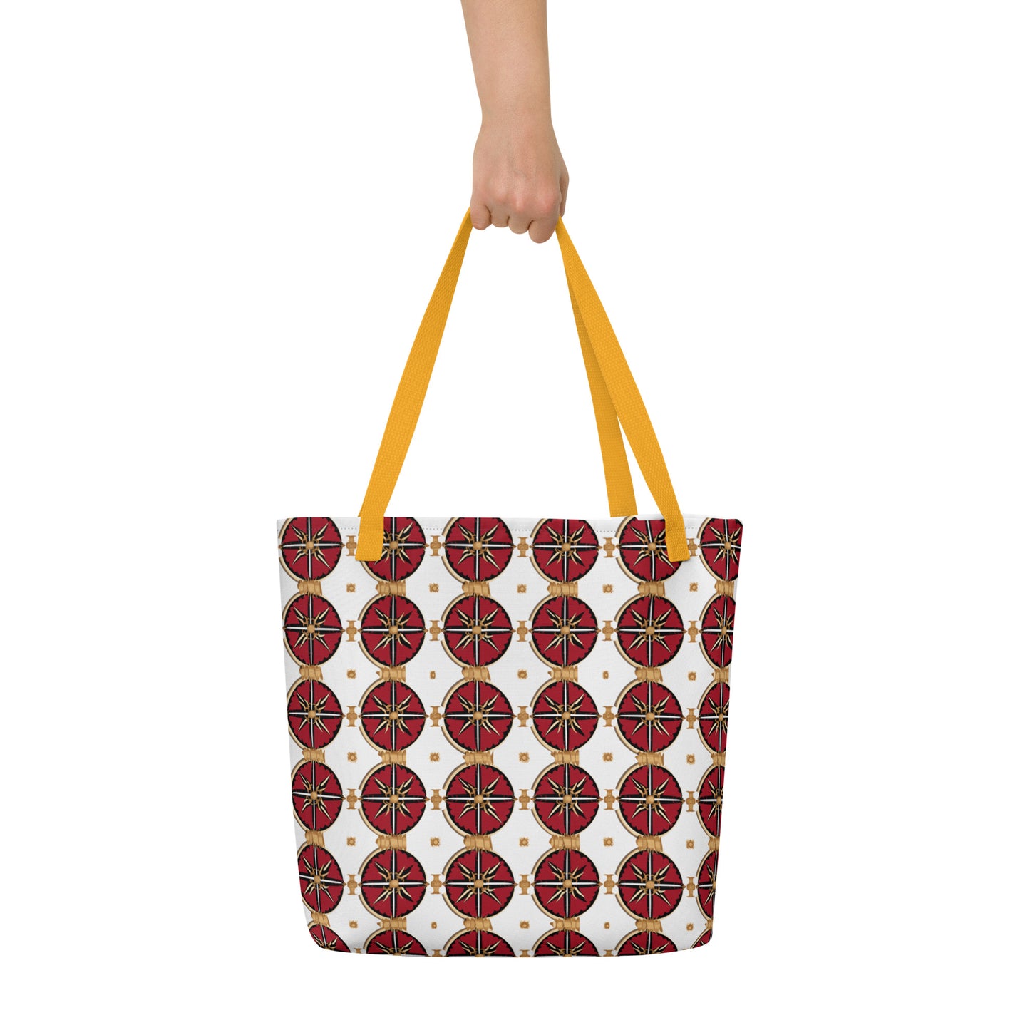 Anunakiz Akkadian Shields All-Over Print Large Tote Bag