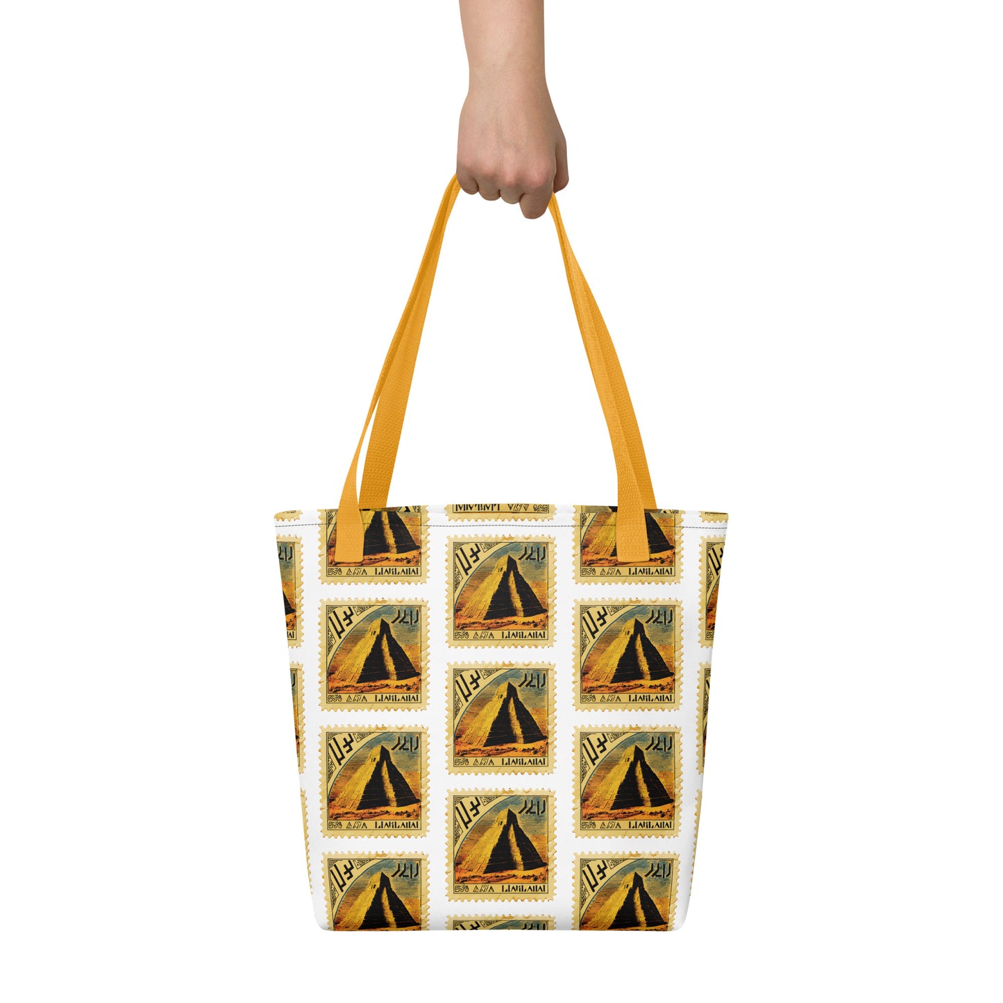 Anunakiz Sumerian Ziggurat Stamp Pattern Tote bag