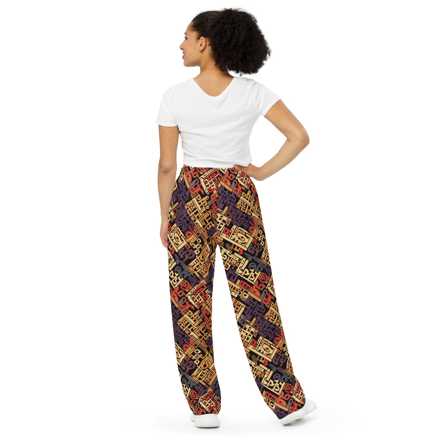 Anunakiz Sumerian Royal Colors All-over print unisex wide-leg pants