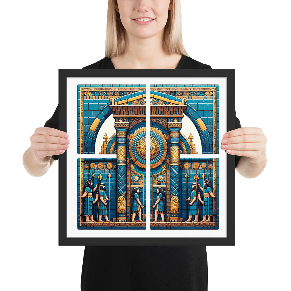 Anunakiz Babylonian Gate Framed poster