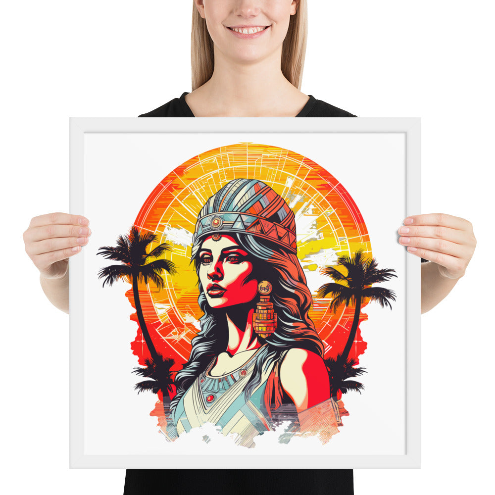 Anunakiz Sumerian Princess Framed poster