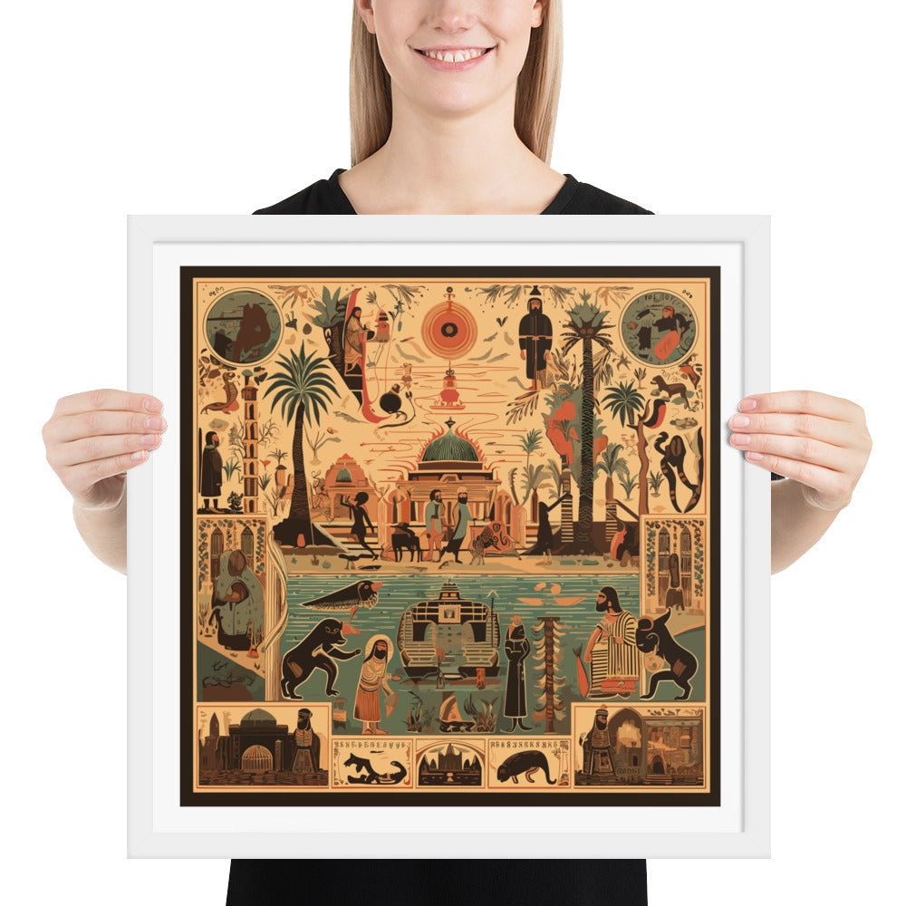 Anunakiz Sumerian Life Framed poster