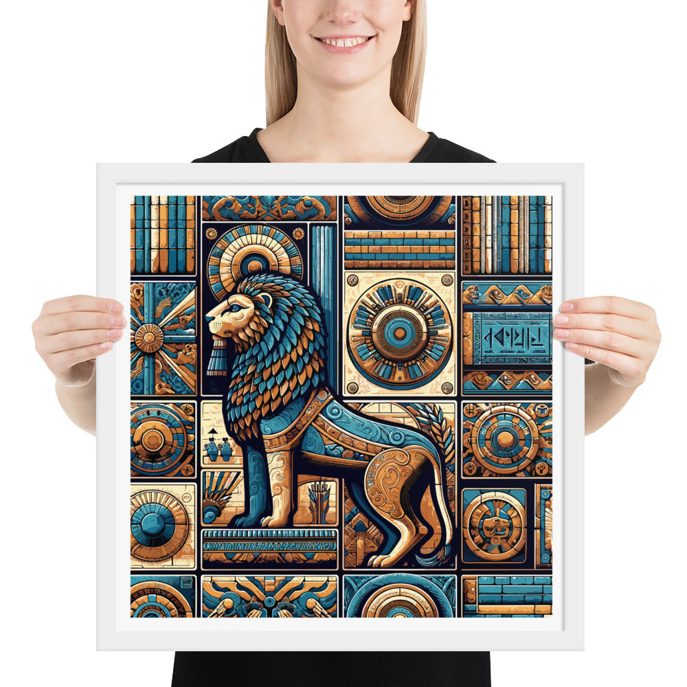 Anunakiz Lion of Babylonia Framed poster