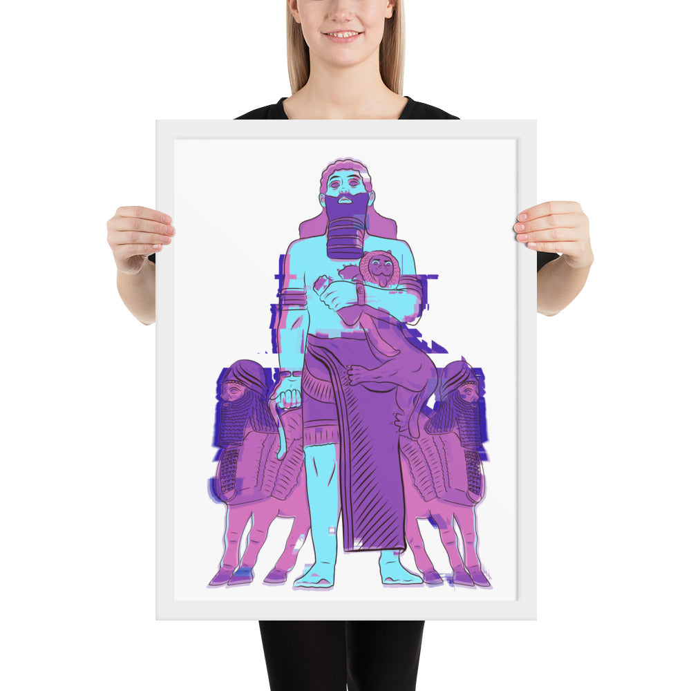 Anunakiz Gilgamesh & Lamassu Framed poster