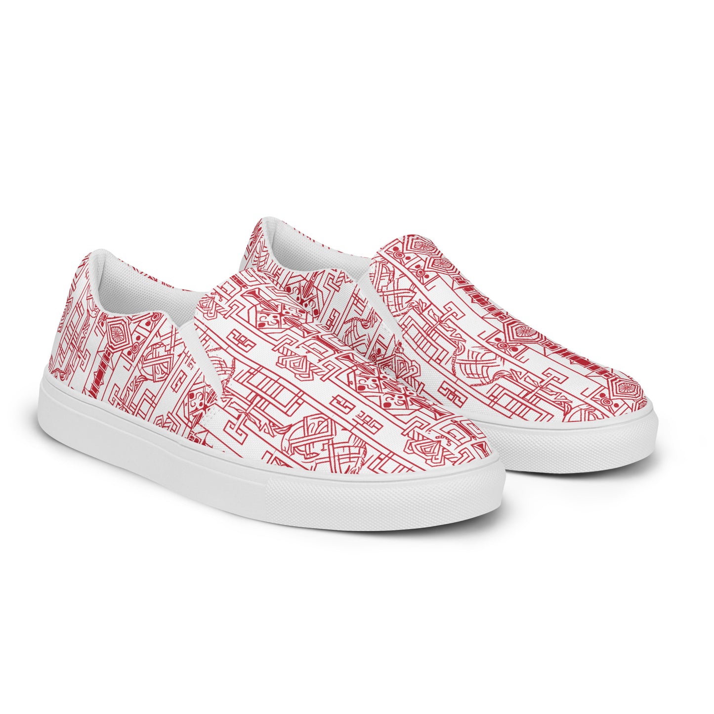 Anunakiz Sumerian Geometry Men’s slip-on canvas shoes