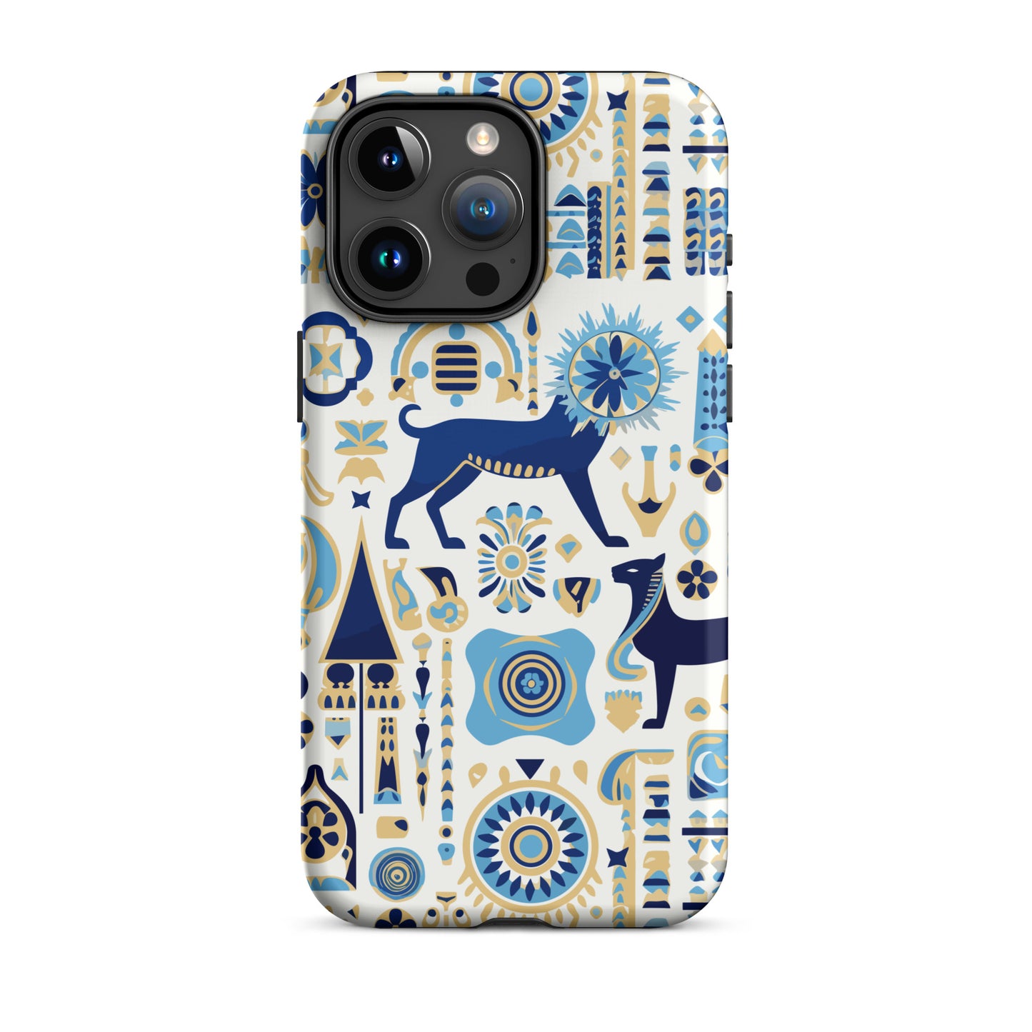 Anunakiz Babylonian Animal Blue Pattern Tough Case for iPhone®