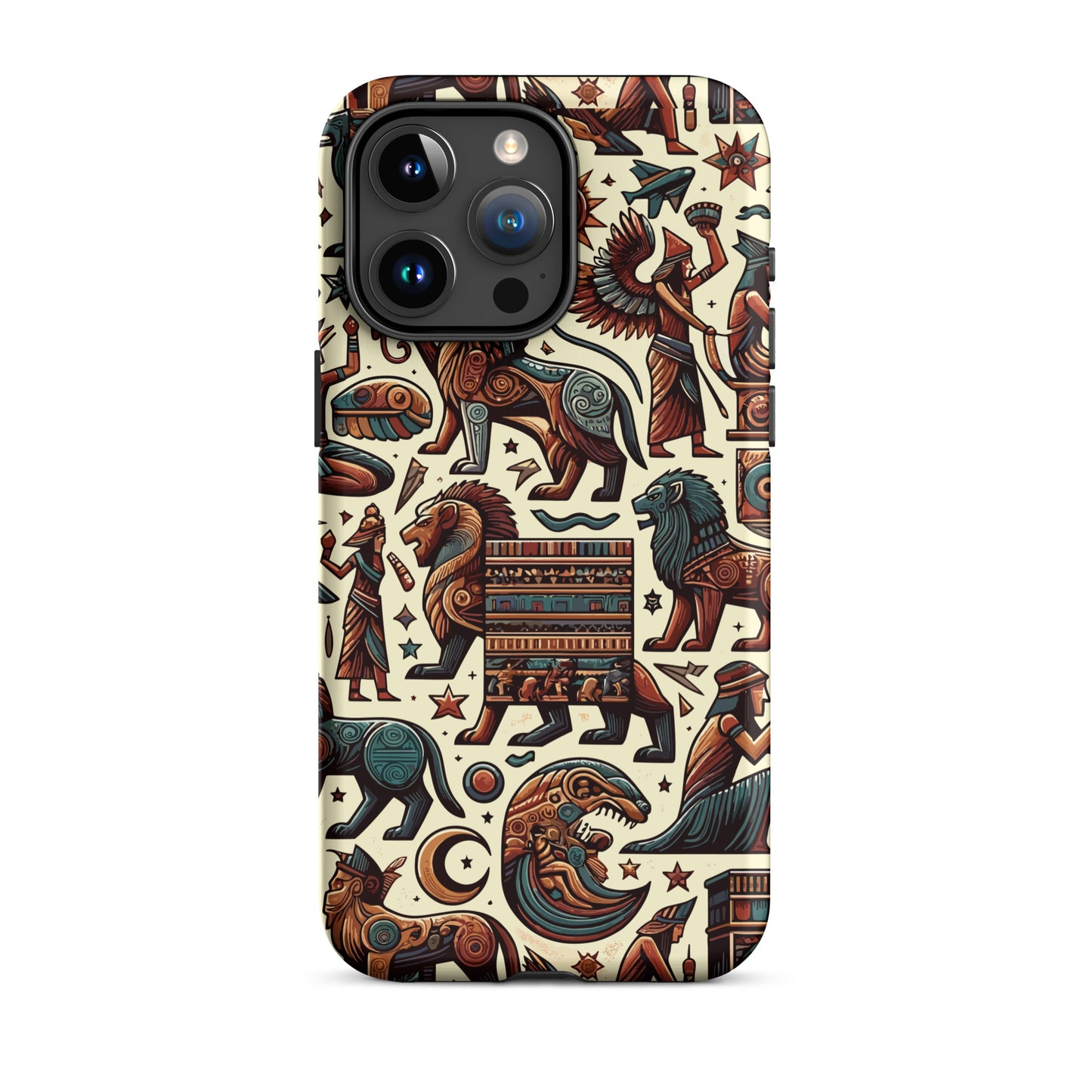 Anunakiz Mesopotamian Lion Pattern Tough Case for iPhone®
