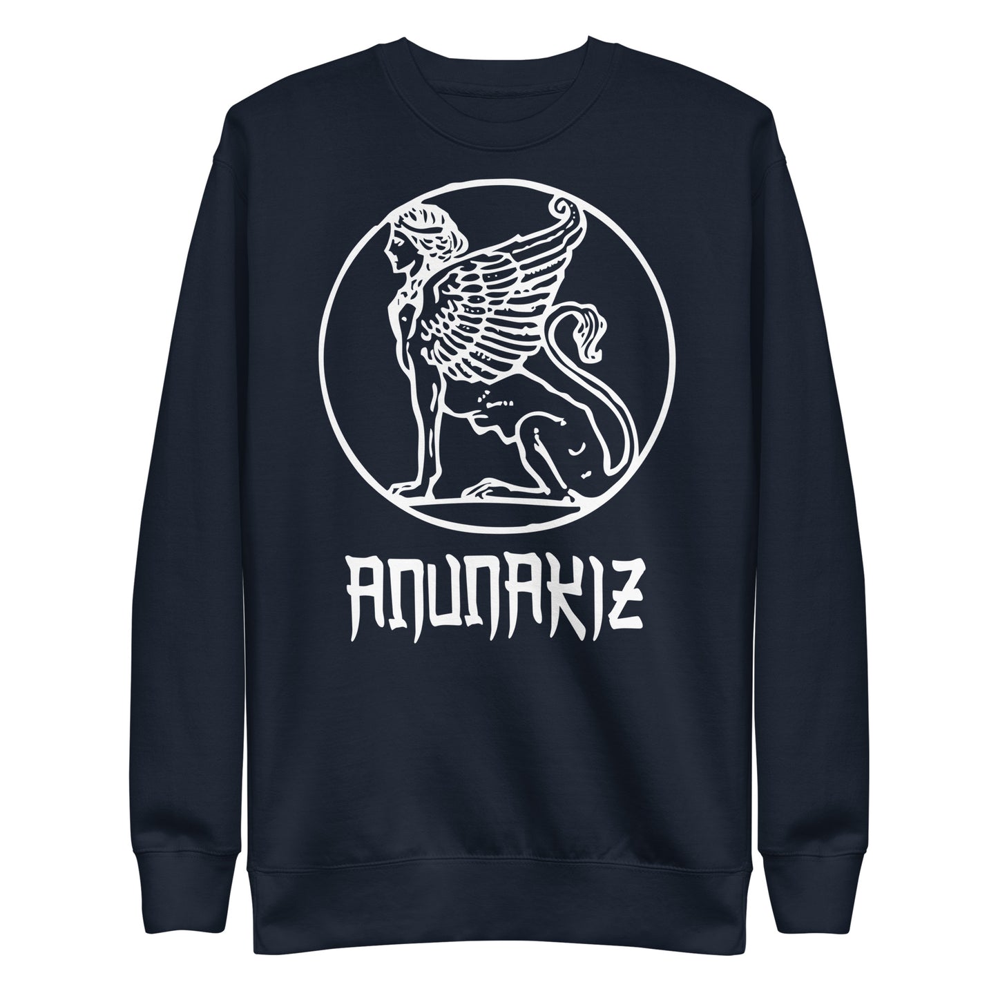 Anunakiz Sumerian Lammasu Large Logo Front Unisex Premium Sweatshirt