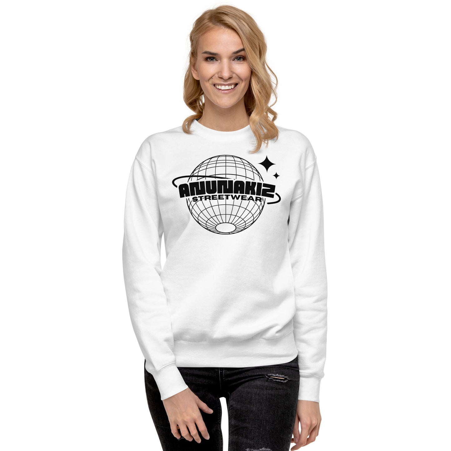 Anunakiz Streetwear Globe Unisex Premium Sweatshirt