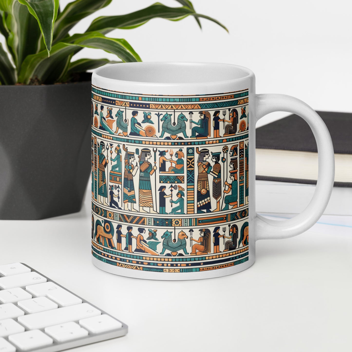 Anunakiz Eridu Wall Painting Complete White glossy mug