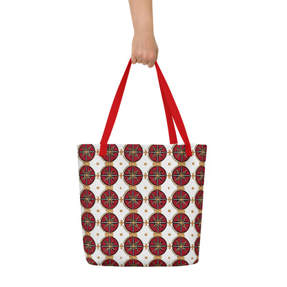 Anunakiz Akkadian Shields All-Over Print Large Tote Bag