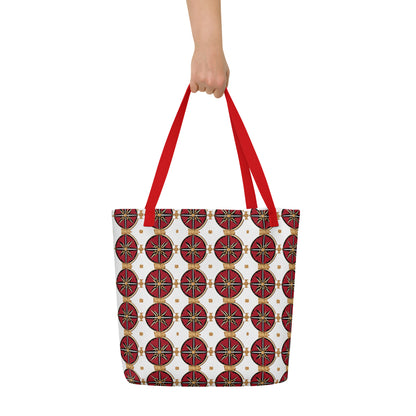 Anunakiz Akkadian Shields All-Over Print Large Tote Bag