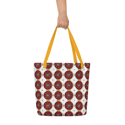 Anunakiz Akkadian Shields All-Over Print Large Tote Bag