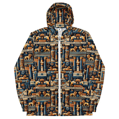 Anunakiz Mesopotamian Lion walls Pattern Windbreaker