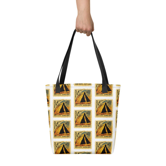 Anunakiz Sumerian Ziggurat Stamp Pattern Tote bag