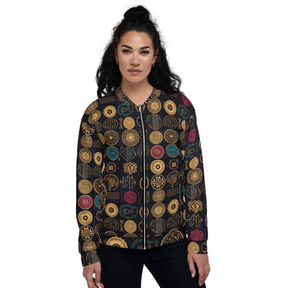 Anunakiz Mesopotamian Symbols Unisex Bomber Jacket