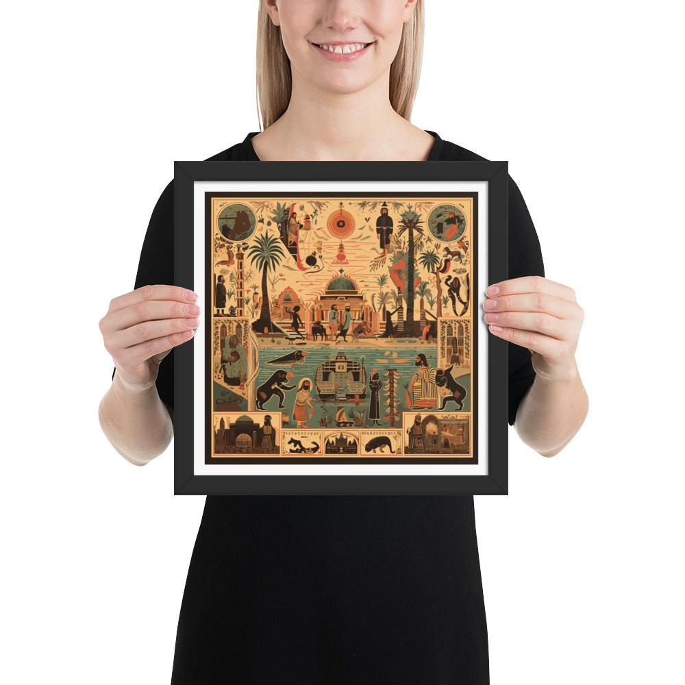 Anunakiz Sumerian Life Framed poster