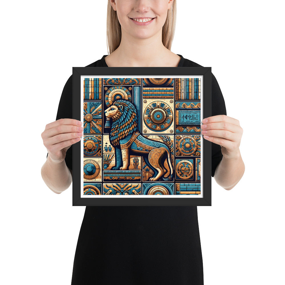 Anunakiz Lion of Babylonia Framed poster