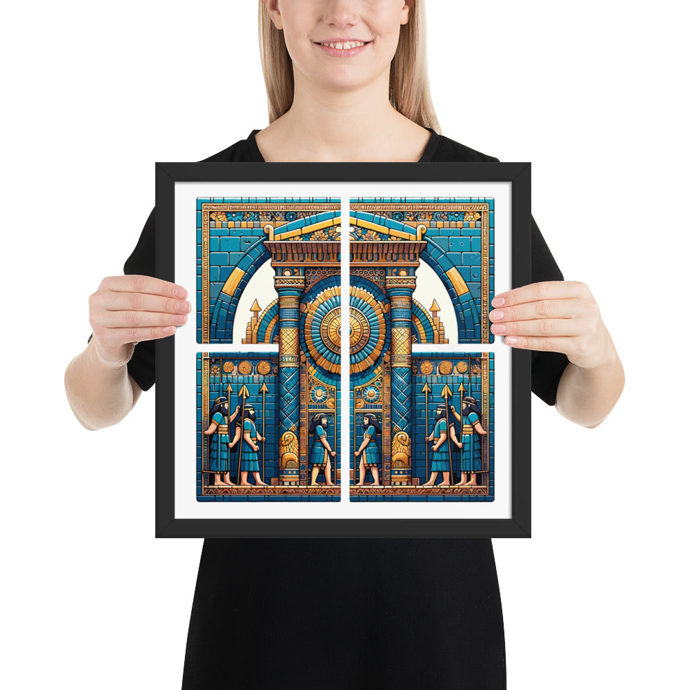 Anunakiz Babylonian Gate Framed poster