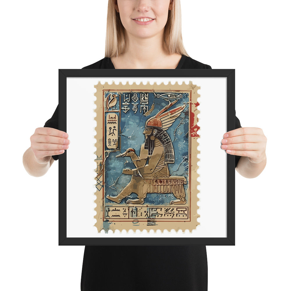 Anunakiz Enki Stamp Framed poster