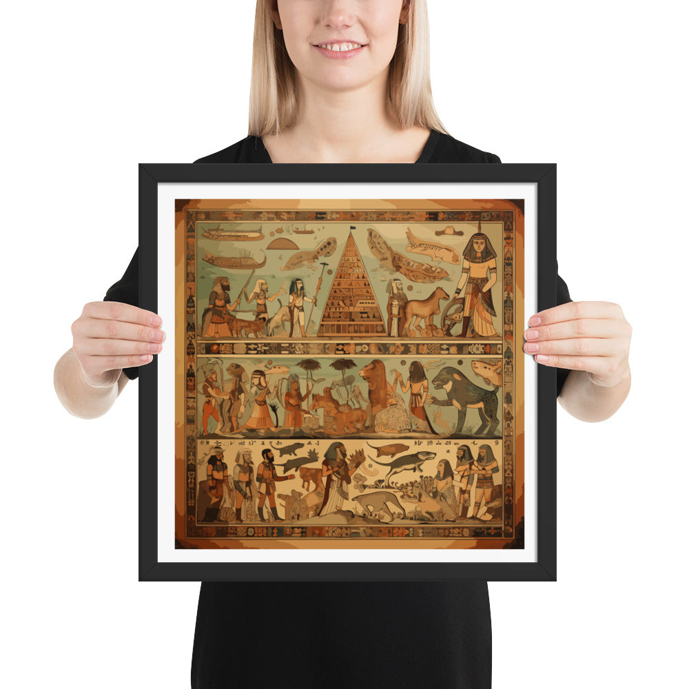 Anunakiz Mesopotamian Scenes Framed poster