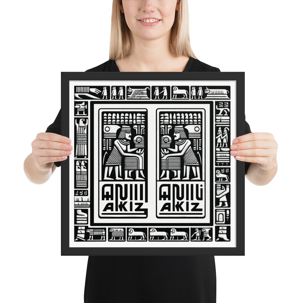 Anunakiz Ancient Wall Framed poster