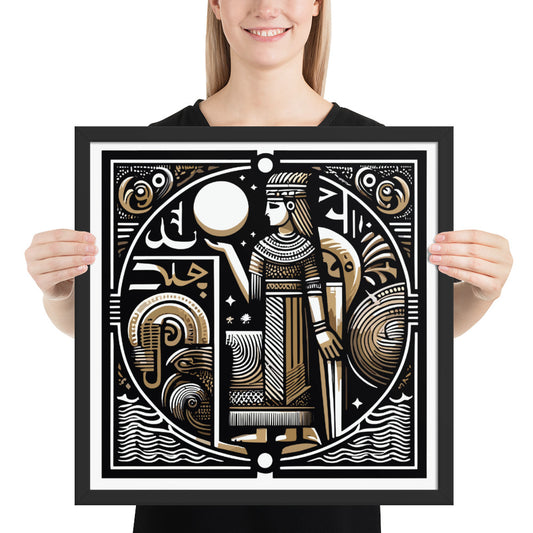 Anunakiz Sumerian Moon Priestess Framed poster