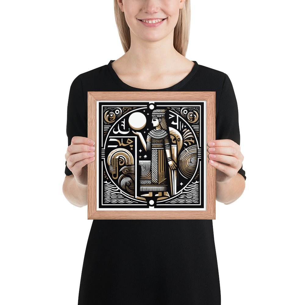 Anunakiz Sumerian Moon Priestess Framed poster