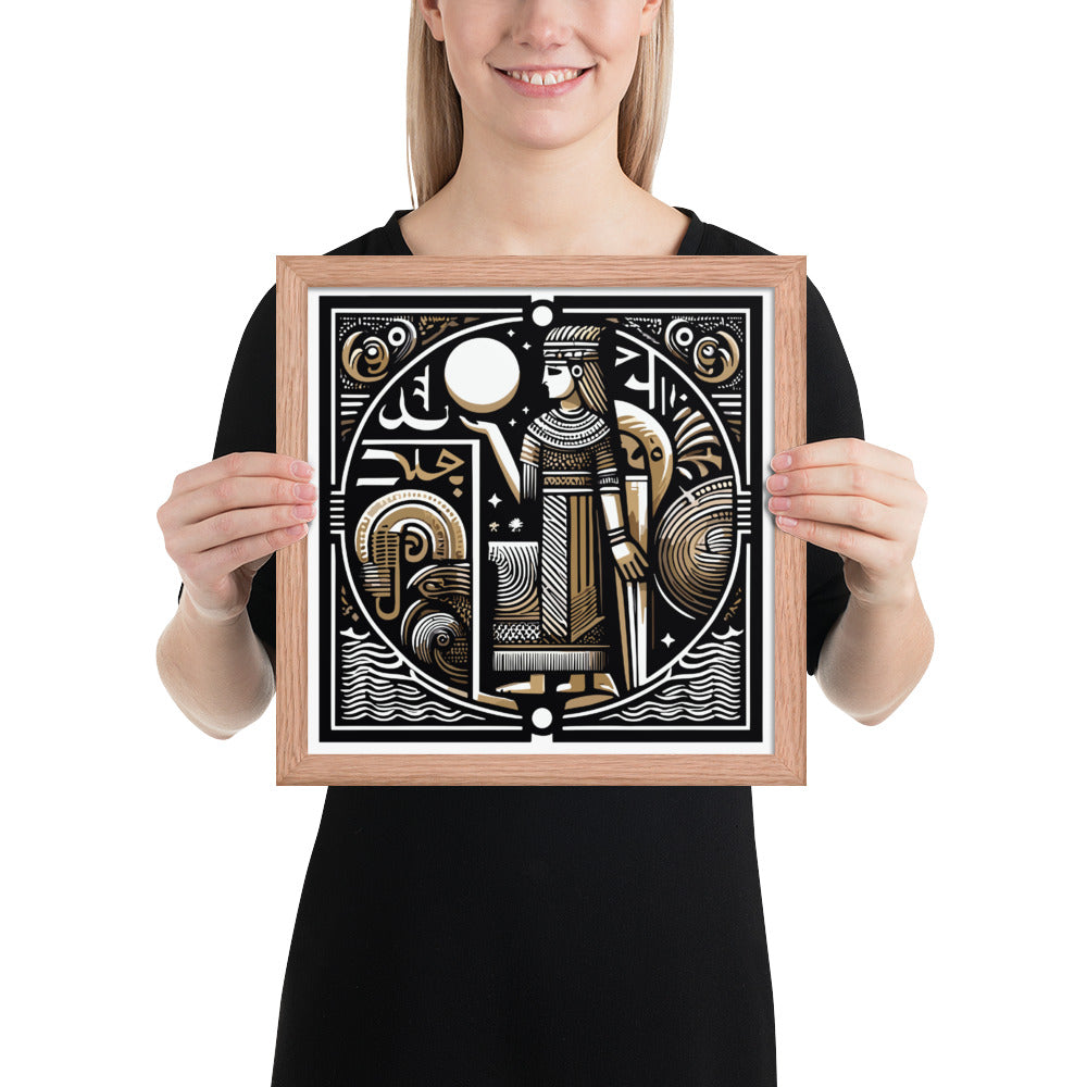 Anunakiz Sumerian Moon Priestess Framed poster