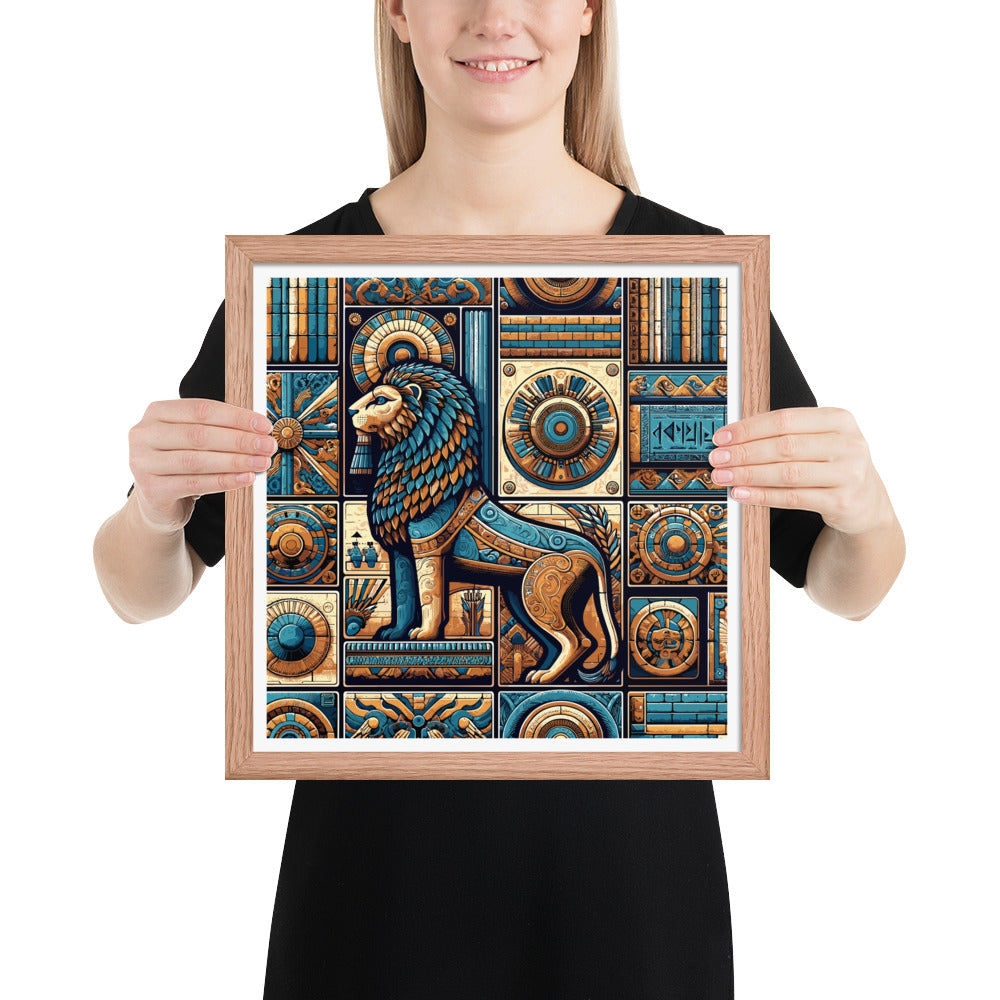 Anunakiz Lion of Babylonia Framed poster