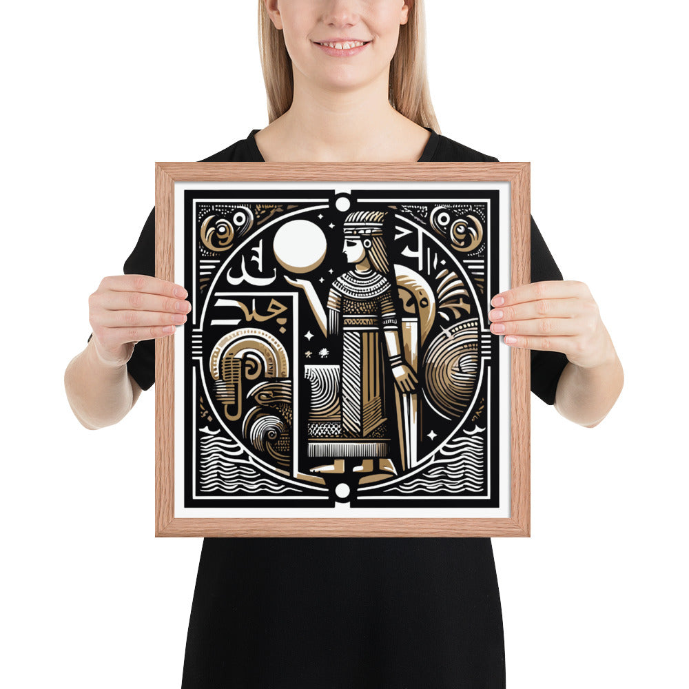 Anunakiz Sumerian Moon Priestess Framed poster