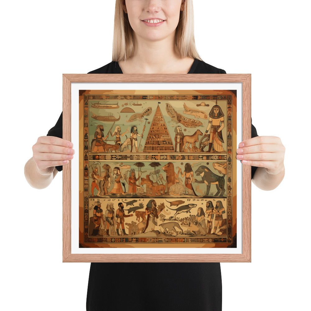 Anunakiz Mesopotamian Scenes Framed poster