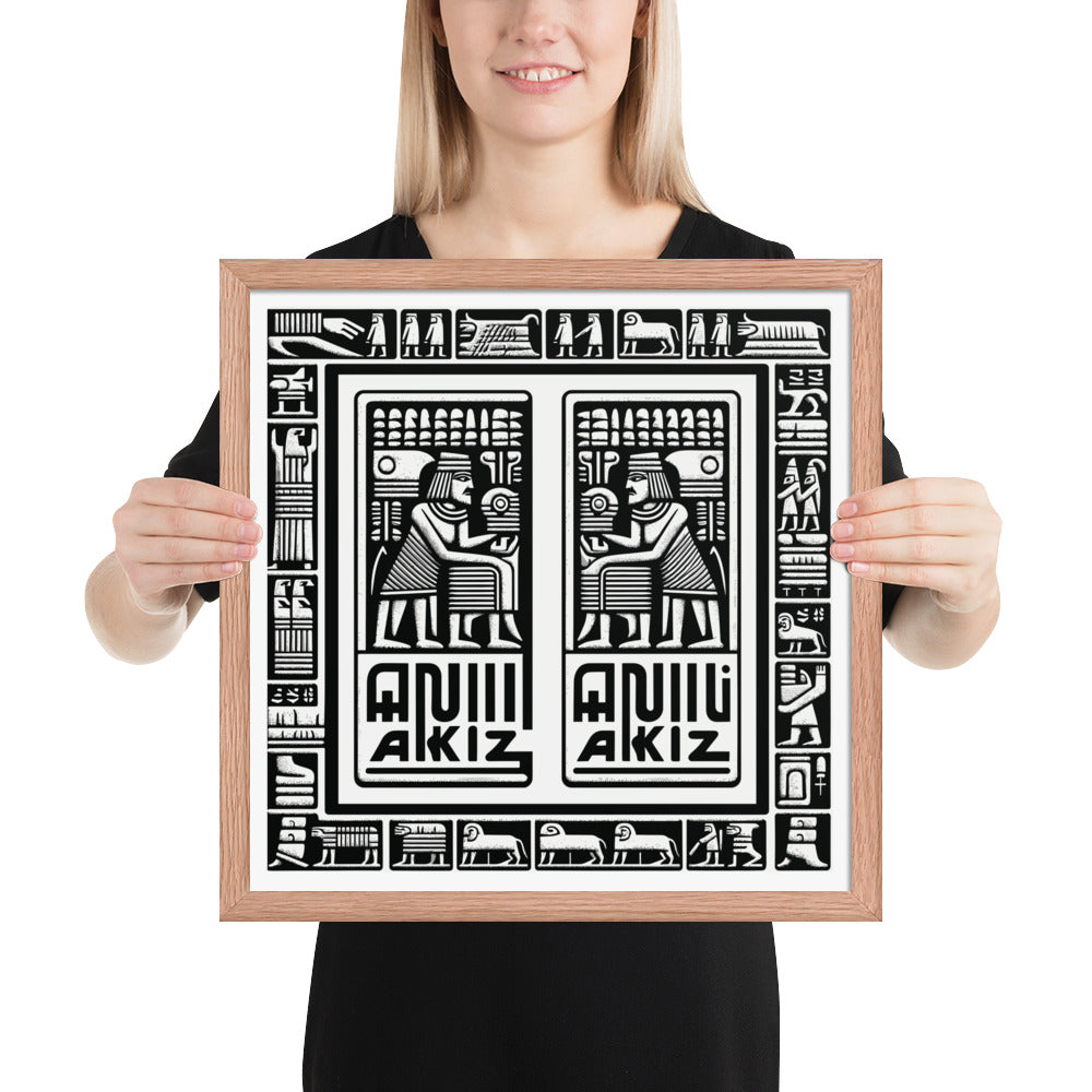 Anunakiz Ancient Wall Framed poster