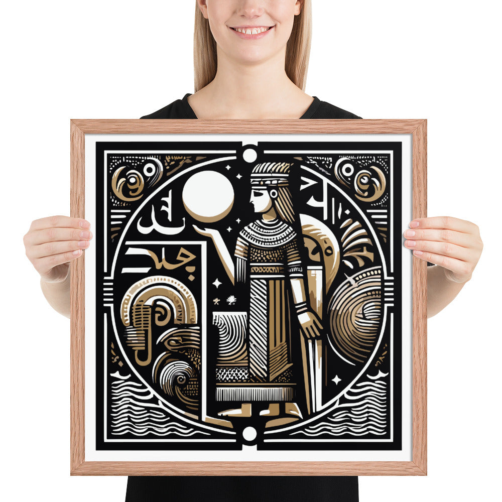 Anunakiz Sumerian Moon Priestess Framed poster