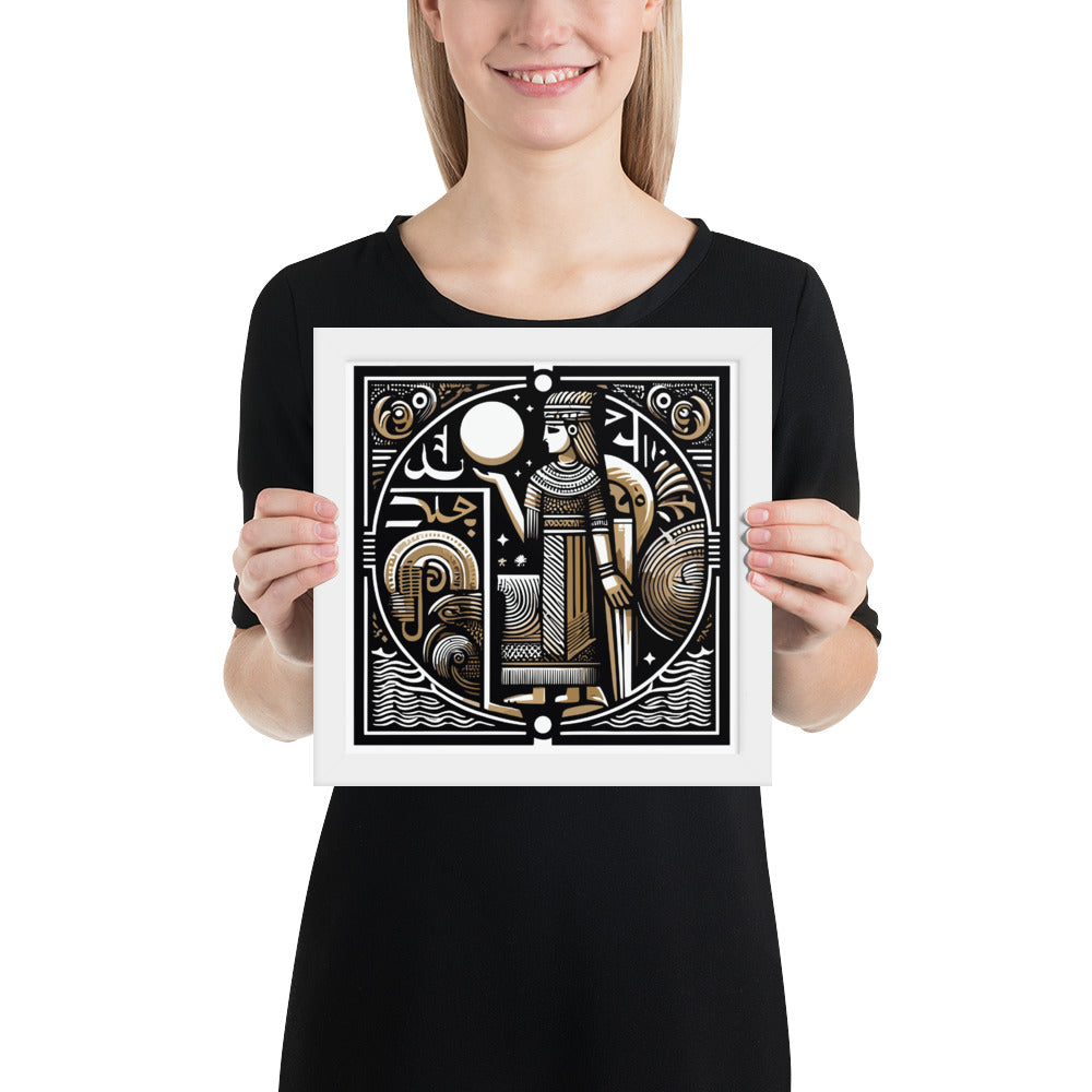 Anunakiz Sumerian Moon Priestess Framed poster