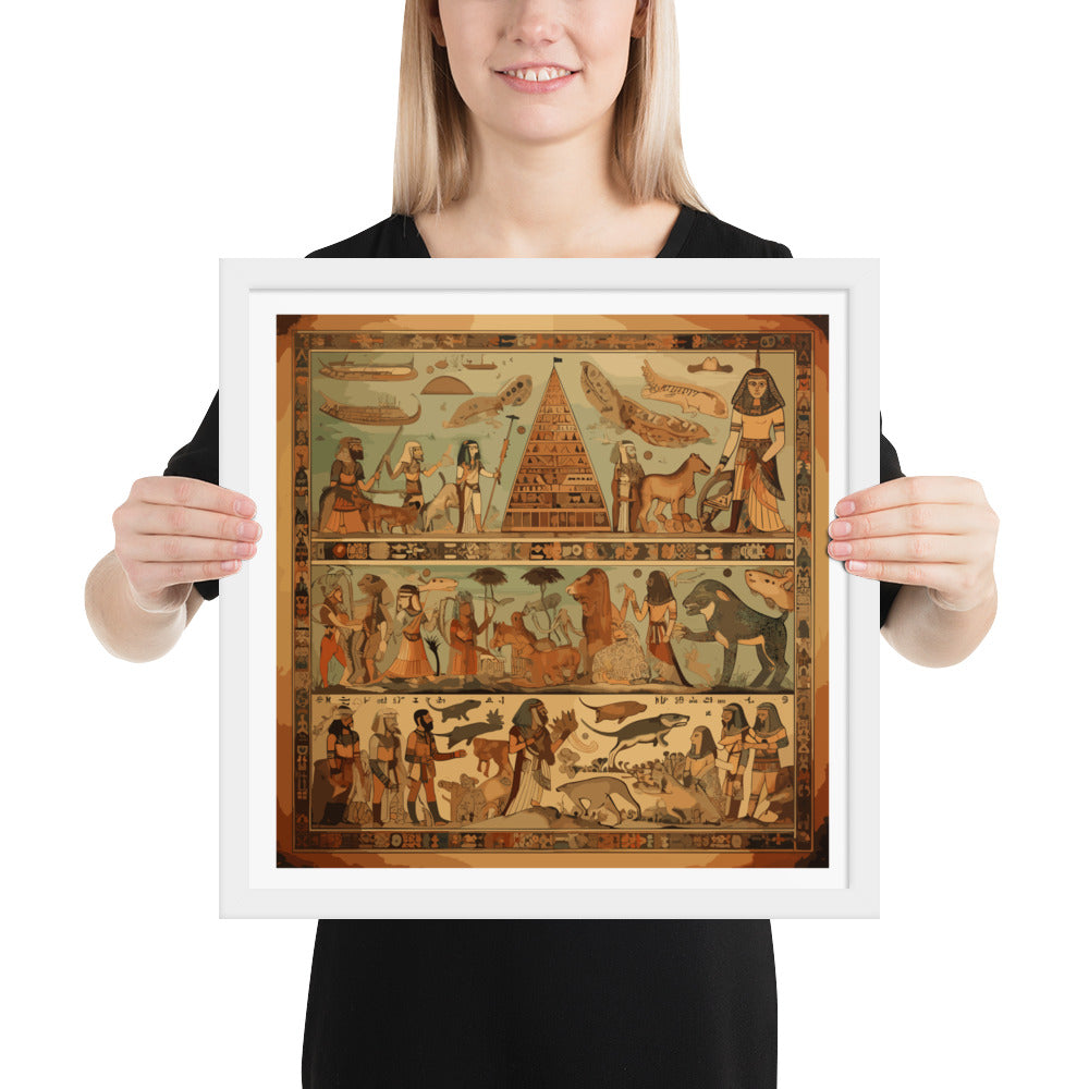 Anunakiz Mesopotamian Scenes Framed poster