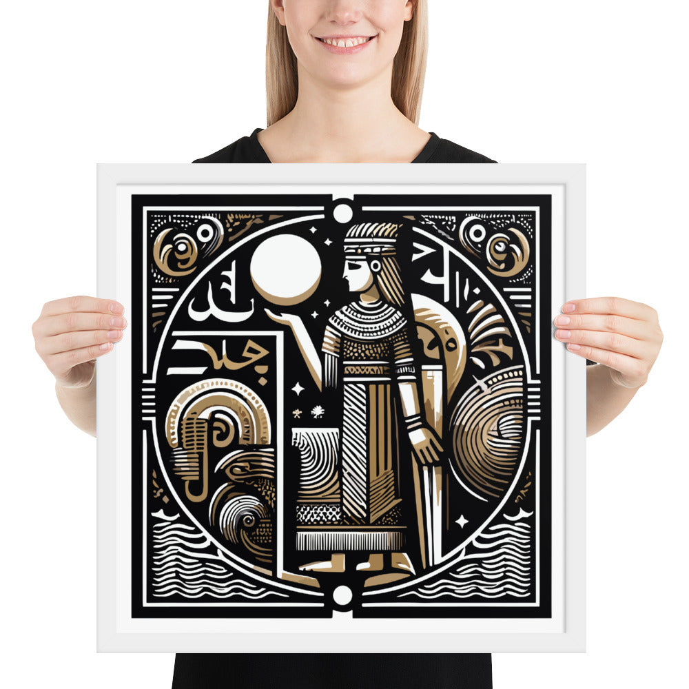 Anunakiz Sumerian Moon Priestess Framed poster