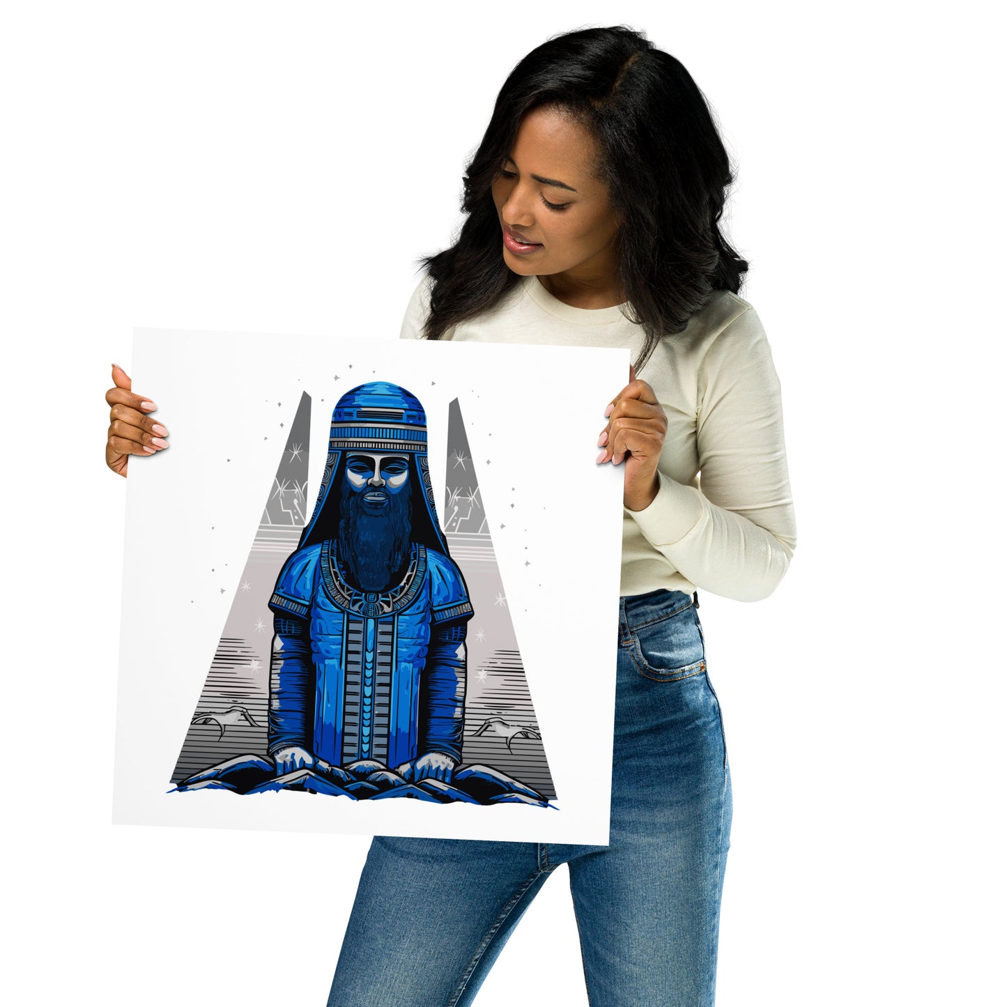 Anunakiz Blue Space Hammurabi Poster