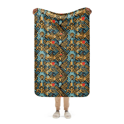 Anunakiz Eridu Pattern Sherpa blanket