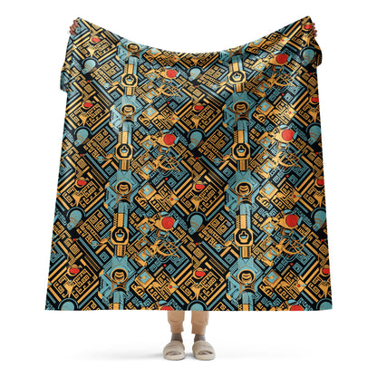 Anunakiz Eridu Pattern Sherpa blanket