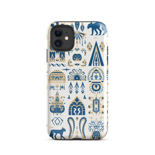 Anunakiz Babylonian Animal Light Blue Pattern Tough Case for iPhone®