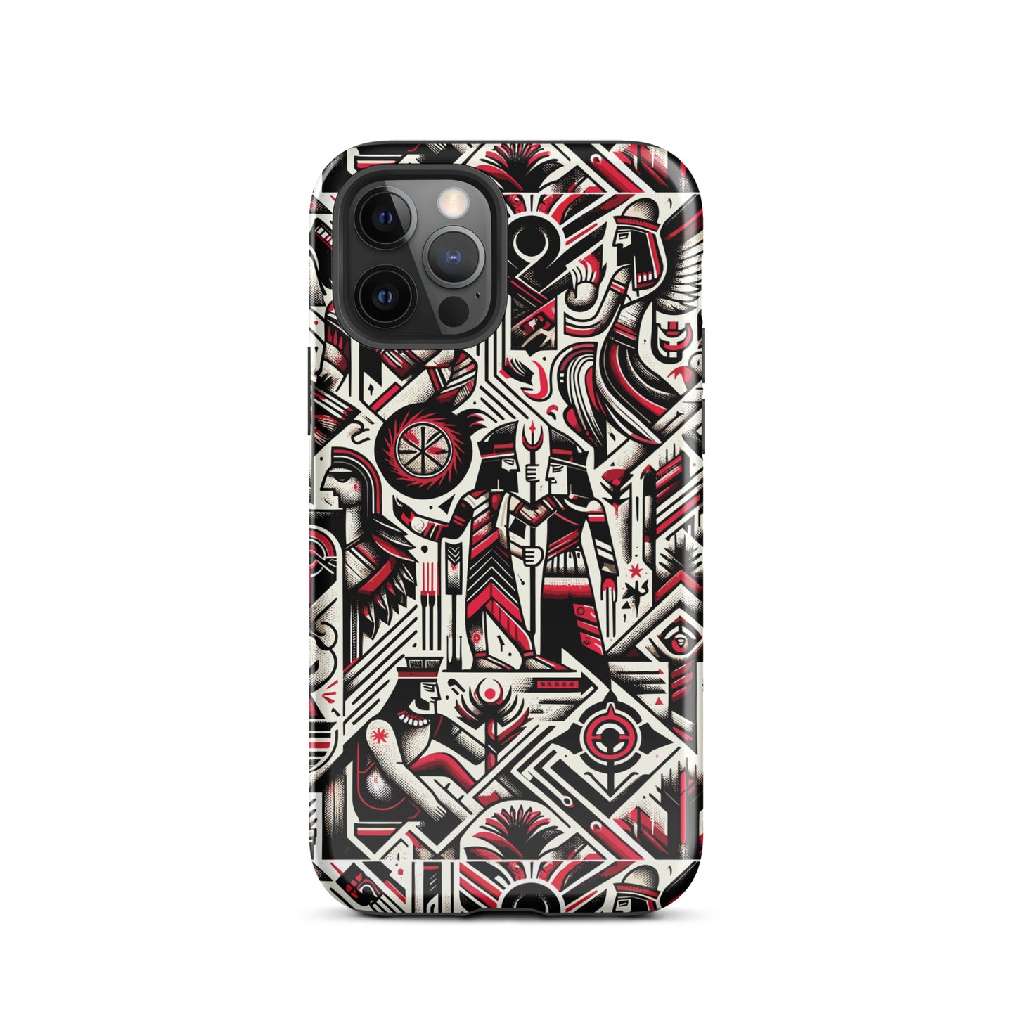 Anunakiz Red & Black Wall Pattern Tough Case for iPhone®