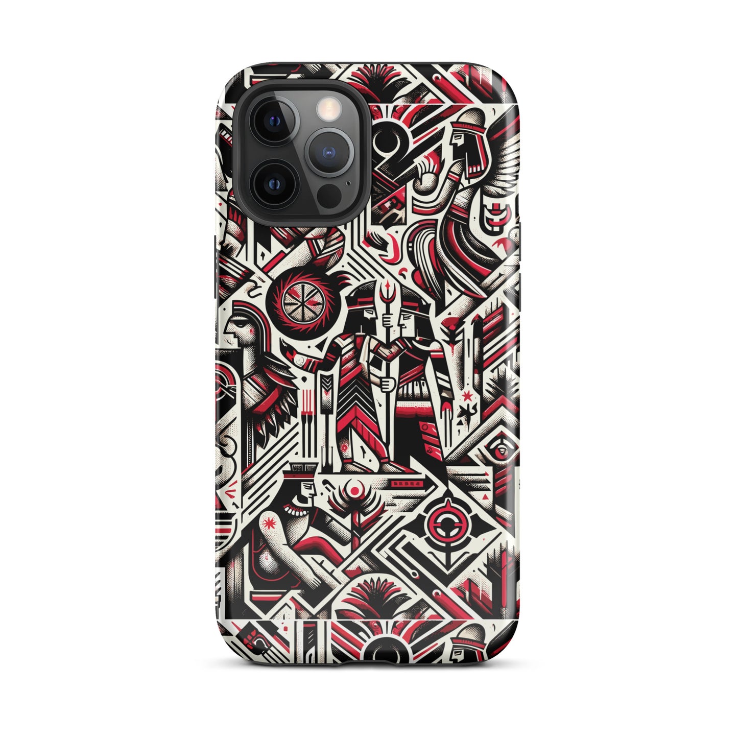 Anunakiz Red & Black Wall Pattern Tough Case for iPhone®