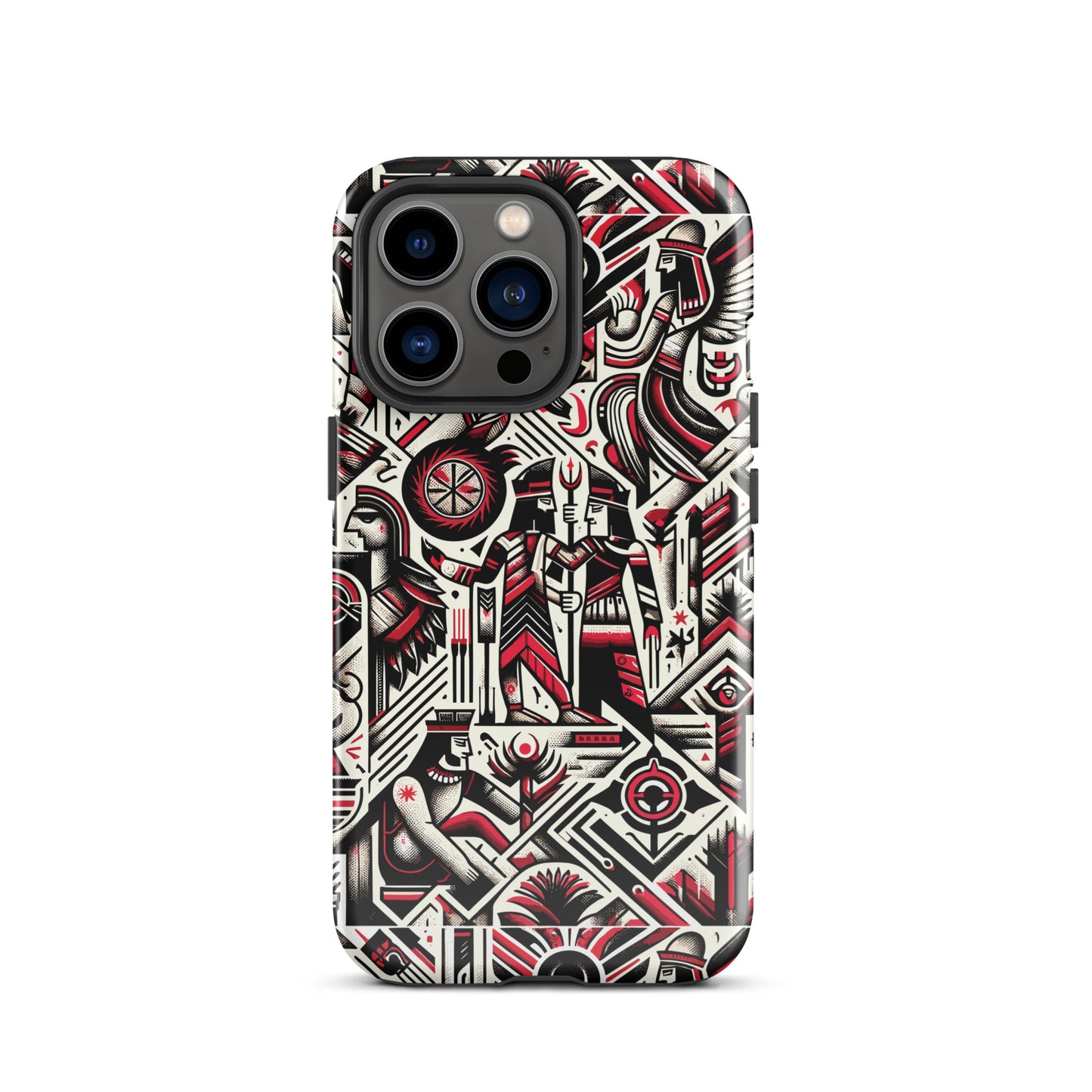 Anunakiz Red & Black Wall Pattern Tough Case for iPhone®