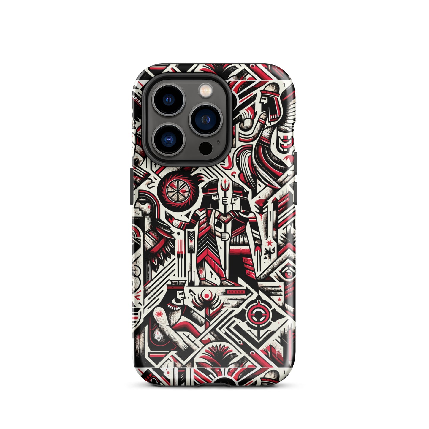 Anunakiz Red & Black Wall Pattern Tough Case for iPhone®