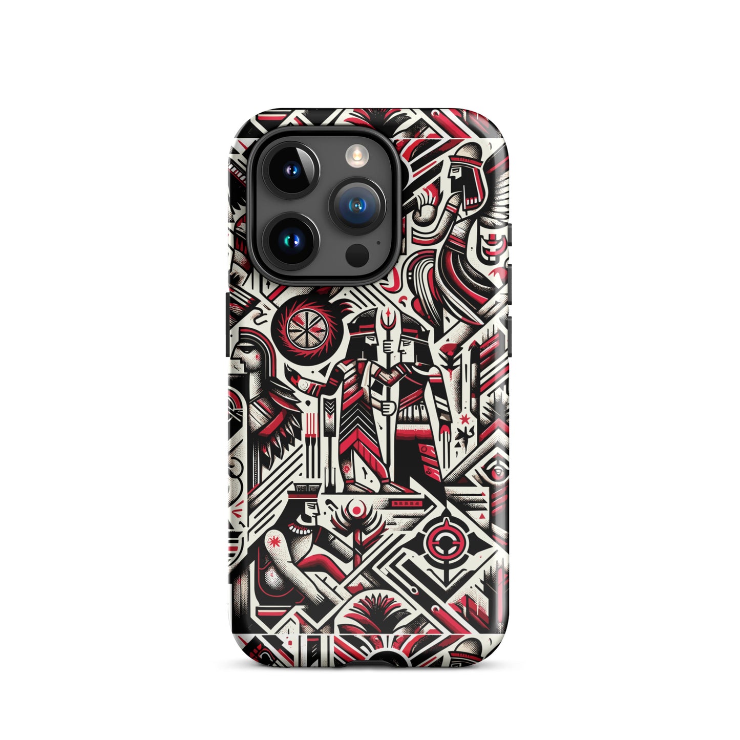 Anunakiz Red & Black Wall Pattern Tough Case for iPhone®