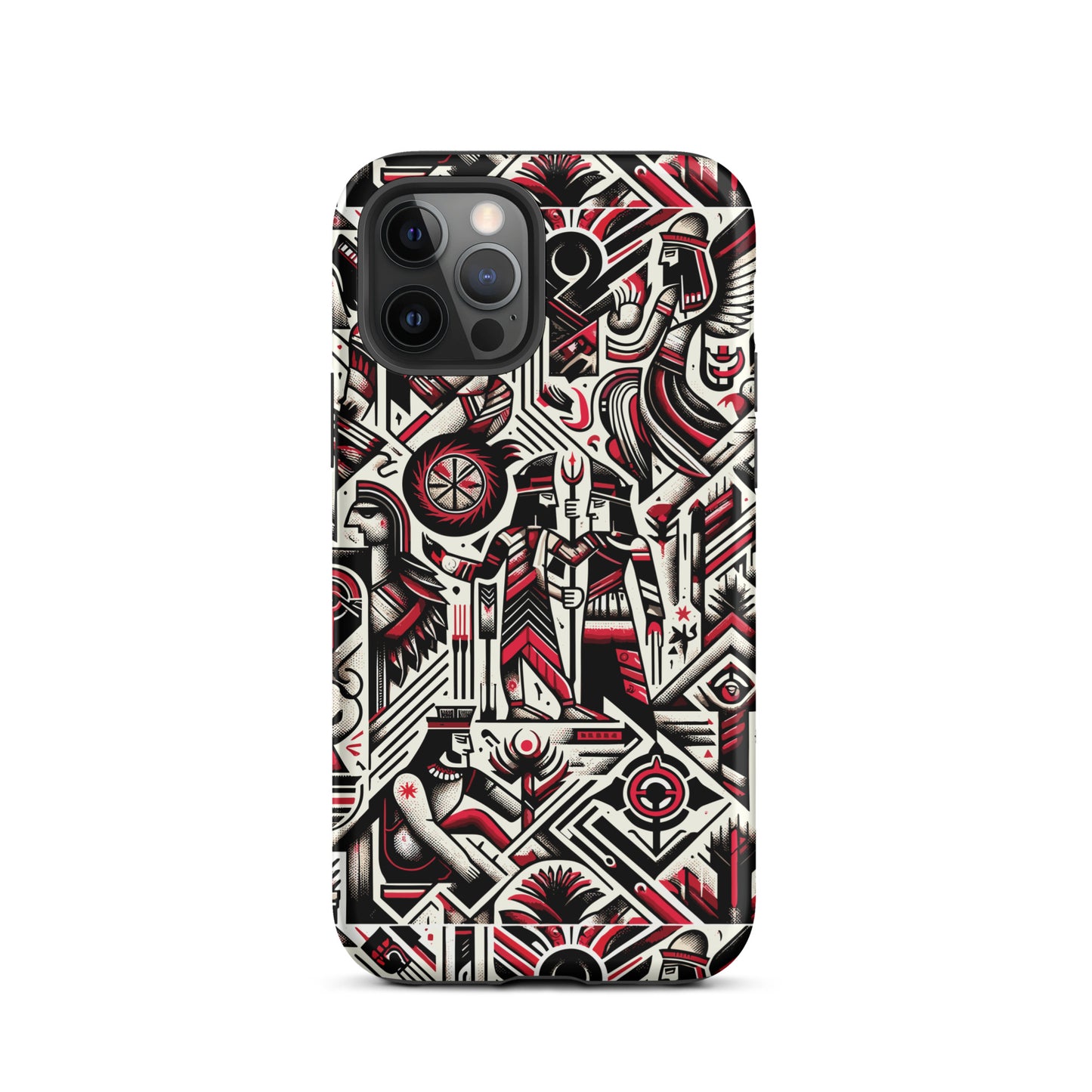 Anunakiz Red & Black Wall Pattern Tough Case for iPhone®