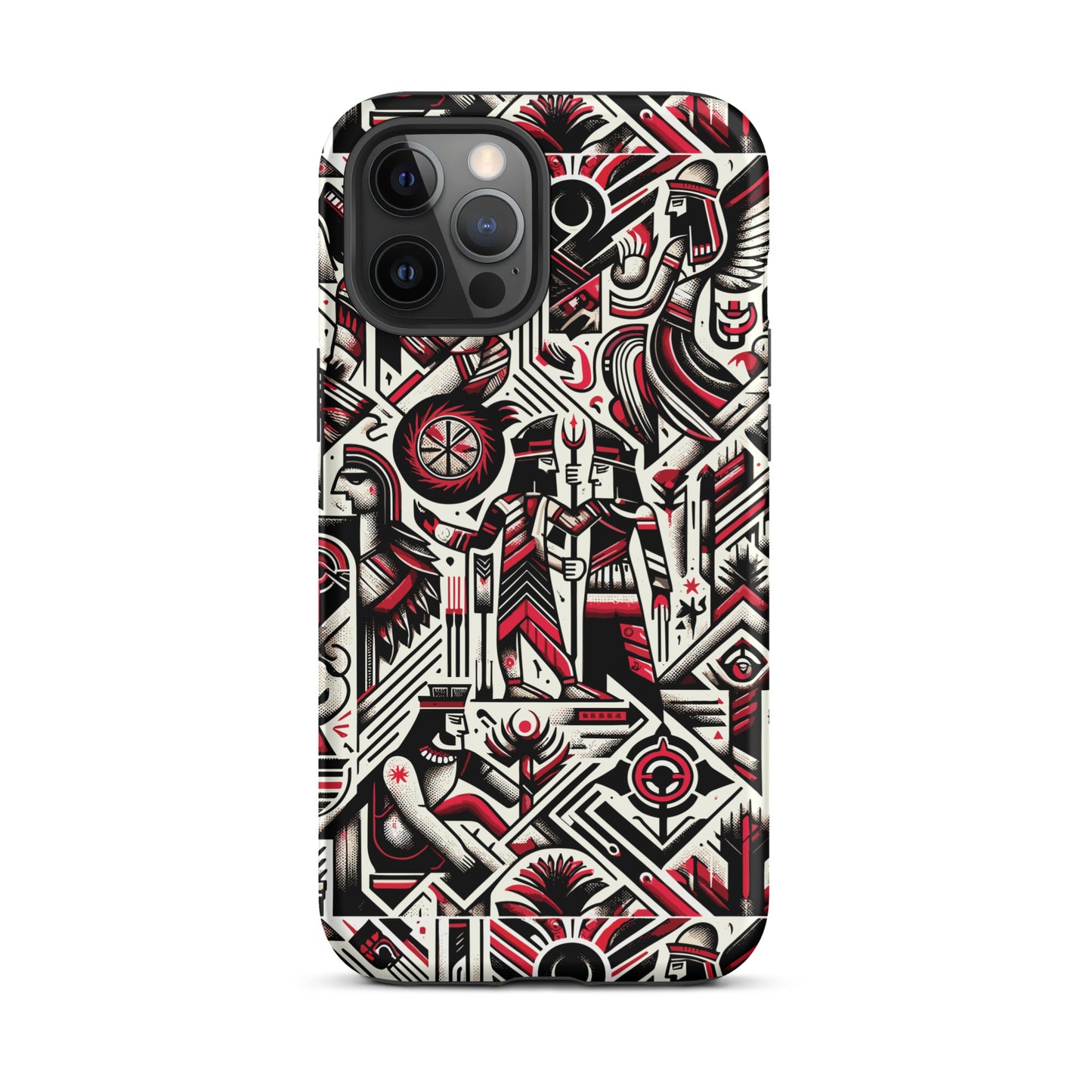 Anunakiz Red & Black Wall Pattern Tough Case for iPhone®