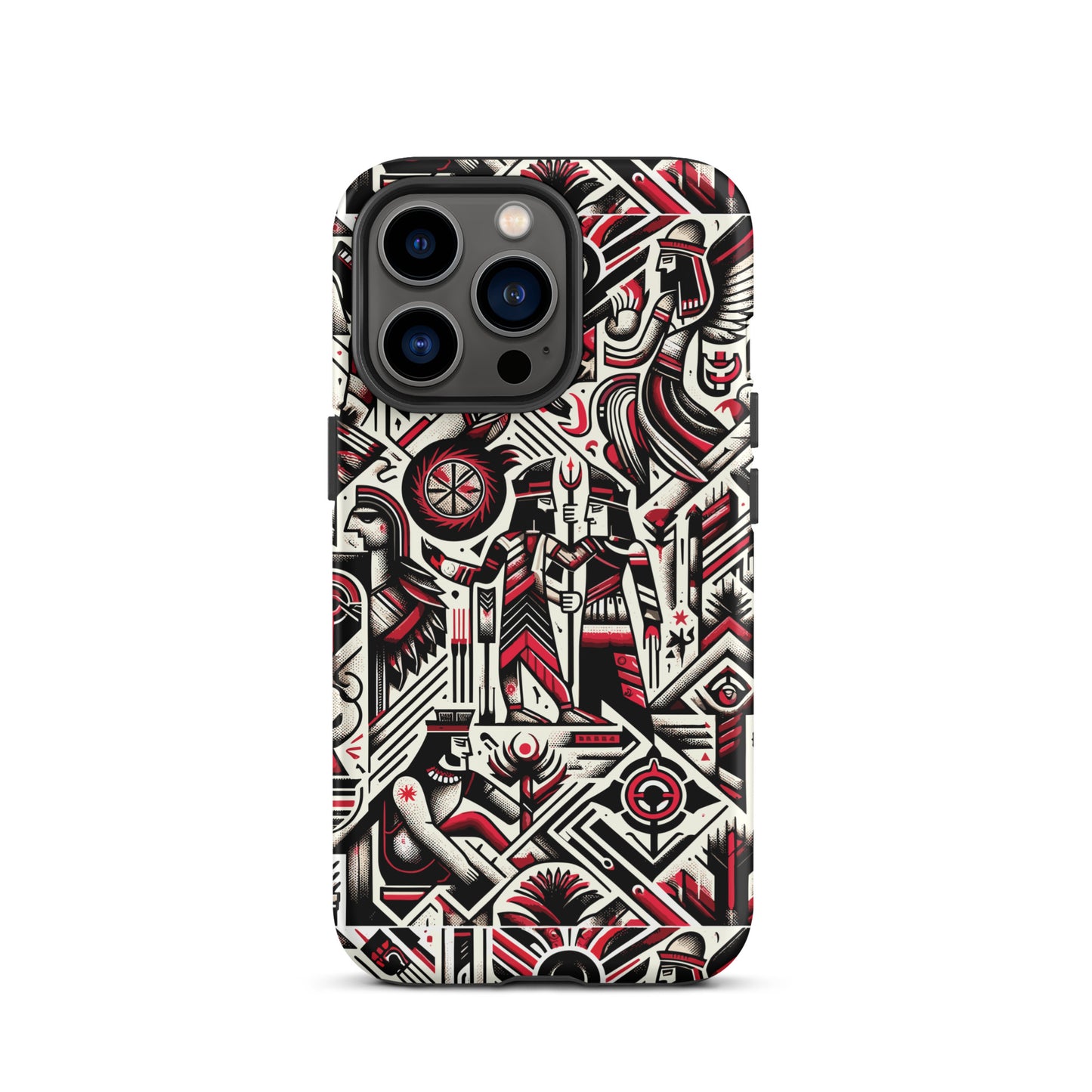 Anunakiz Red & Black Wall Pattern Tough Case for iPhone®