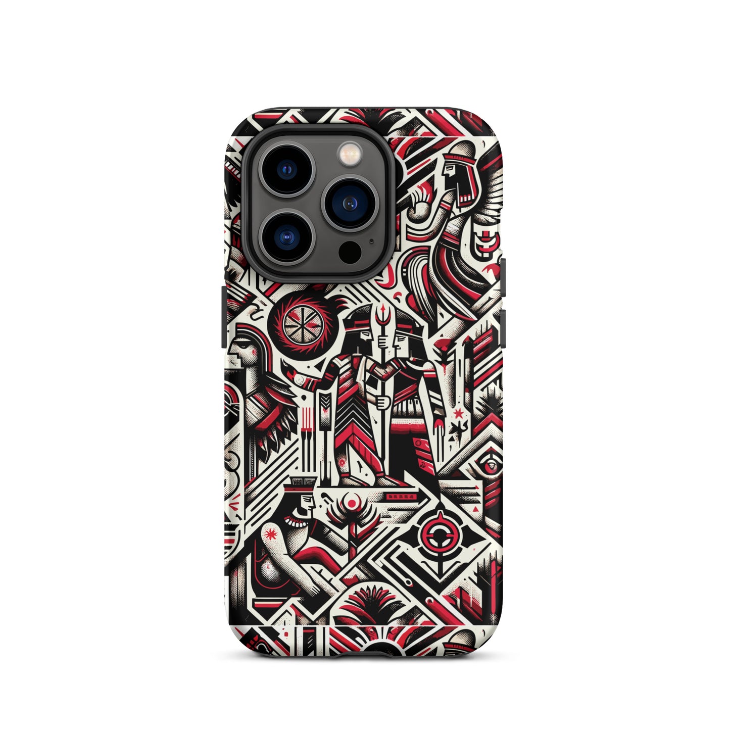 Anunakiz Red & Black Wall Pattern Tough Case for iPhone®